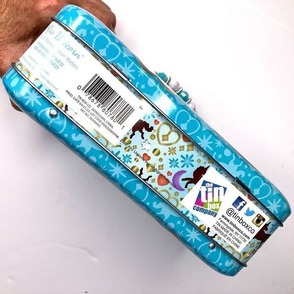 Afro Unicorn Scoop Purse Tin Carry All - Picture 6 of 12